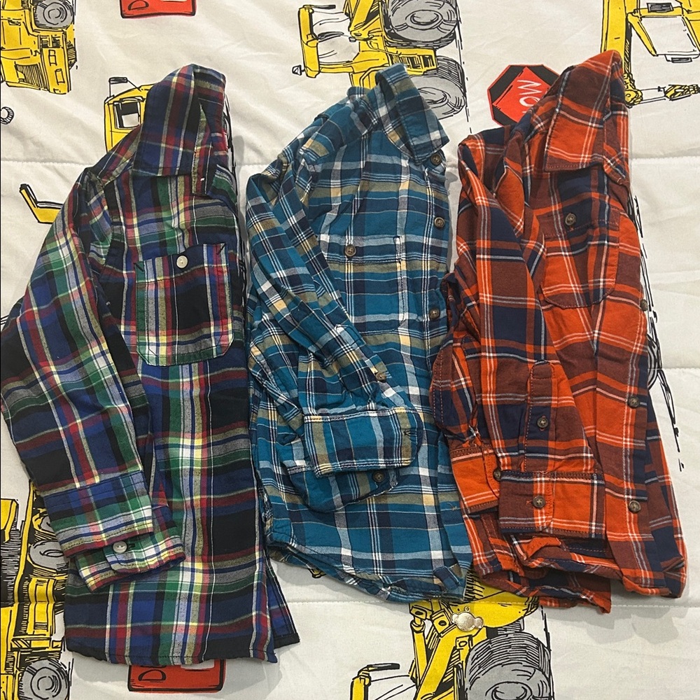 Carter's Kids Plaid Button Down Shirts - Multicolor Set